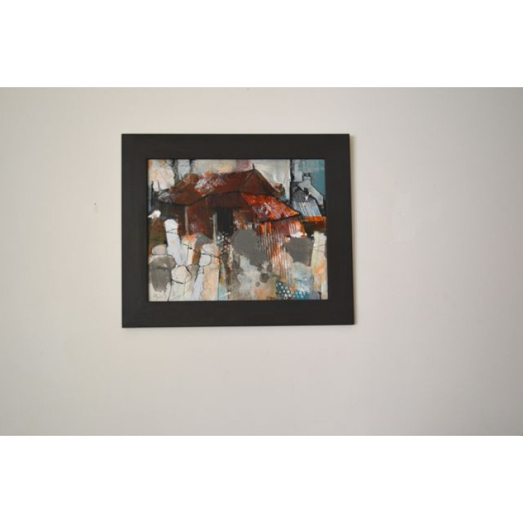 FivewaysV, mixed media on board, 40x50cm